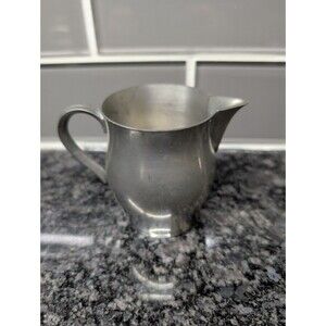 Vintage International Pewter Cream Pitcher Creamer 27617 Server Eagle Stamp 3"